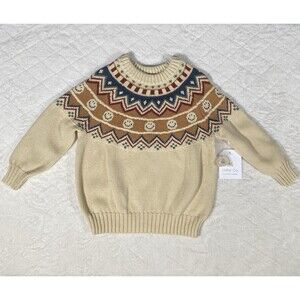 Little Co. Lauren Conrad Toddler Girls 2T Fair Isle Sweater Organic Cotton NWT